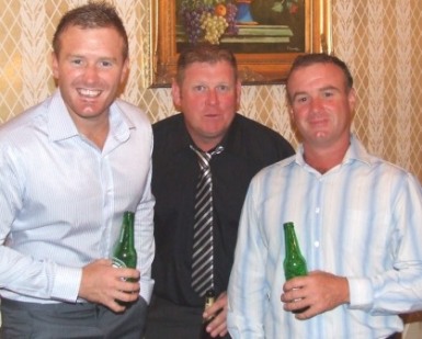 Part of the crop of current rascals making their own history at Moonee Valley: L-R Peter O'Kane, VP Simon Thornton and Sean O'Kane.l